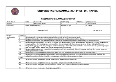 RPS Statistik Pendidikan - Repository UHAMKA